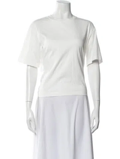 Pre-owned Weekend Max Mara Crew Neck Short Sleeve T-shirt In White