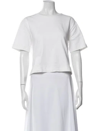 Pre-owned Weekend Max Mara Crew Neck Short Sleeve T-shirt In White