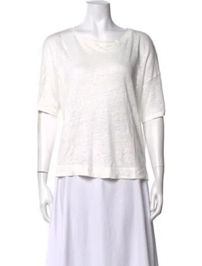 Pre-owned Weekend Max Mara Crew Neck Short Sleeve T-shirt In White