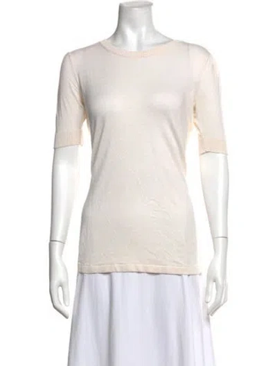 Pre-owned Weekend Max Mara Crew Neck Short Sleeve T-shirt In White