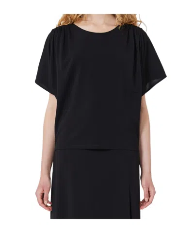 Weekend Max Mara Crew Neck Short-sleeved T-shirt In Black