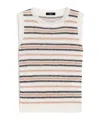 Weekend Max Mara Ciad Stripe Sleeveless Linen Sweater