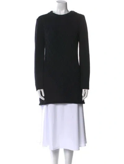 Pre-owned Weekend Max Mara Crew Neck Sweater In Black