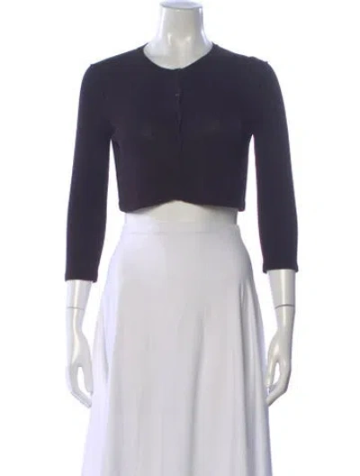 Pre-owned Weekend Max Mara Crew Neck Sweater In Black