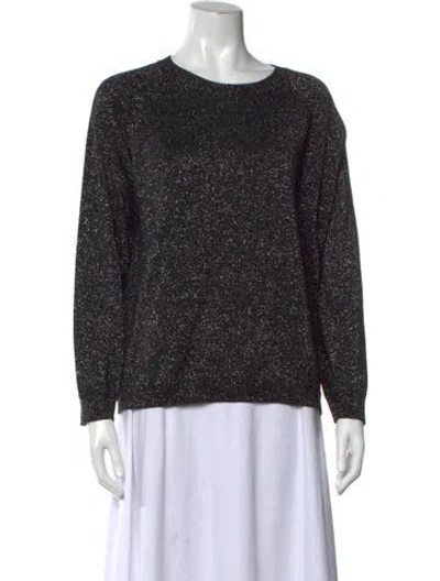 Pre-owned Weekend Max Mara Crew Neck Sweater In Black