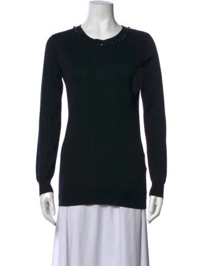 Pre-owned Weekend Max Mara Crew Neck Sweater In Black