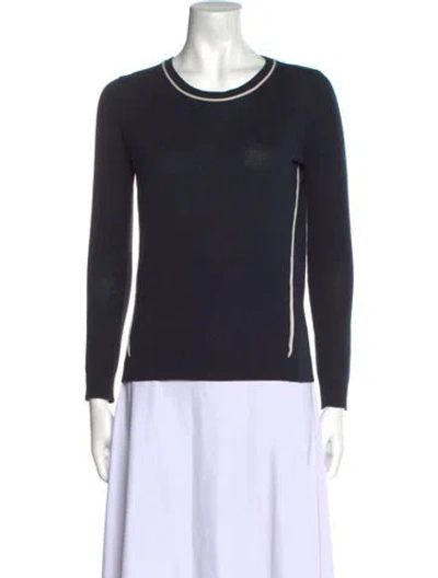 Pre-owned Weekend Max Mara Crew Neck Sweater In Blue