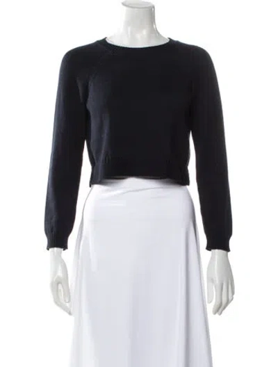 Pre-owned Weekend Max Mara Crew Neck Sweater In Blue