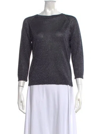 Pre-owned Weekend Max Mara Crew Neck Sweater In Blue