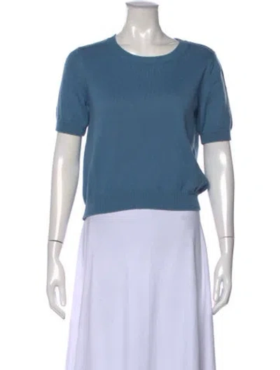 Pre-owned Weekend Max Mara Crew Neck Sweater In Blue