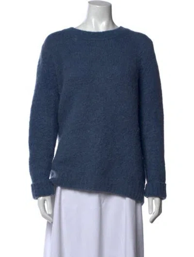 Pre-owned Weekend Max Mara Crew Neck Sweater In Blue