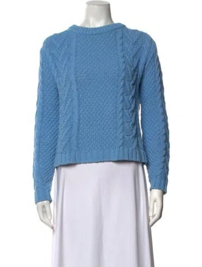 Pre-owned Weekend Max Mara Crew Neck Sweater In Blue