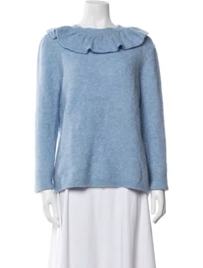 Pre-owned Weekend Max Mara Crew Neck Sweater In Blue