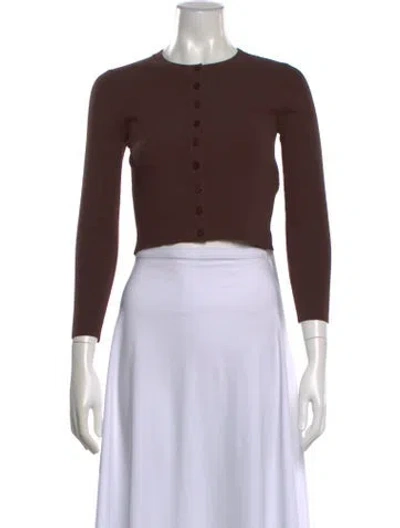 Pre-owned Weekend Max Mara Crew Neck Sweater In Brown
