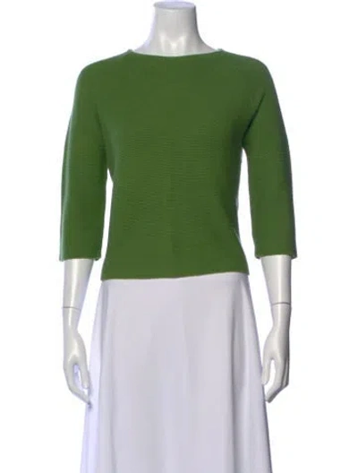 Pre-owned Weekend Max Mara Crew Neck Sweater In Green