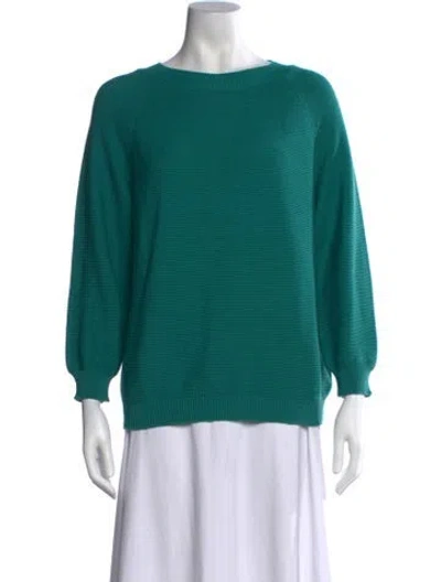 Pre-owned Weekend Max Mara Crew Neck Sweater In Green