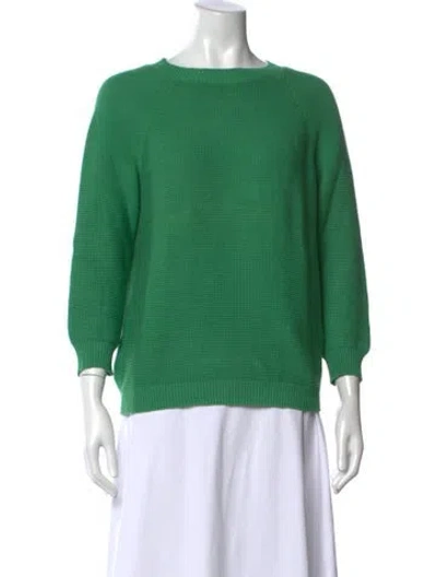 Pre-owned Weekend Max Mara Crew Neck Sweater In Green