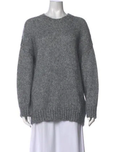 Pre-owned Weekend Max Mara Crew Neck Sweater In Grey