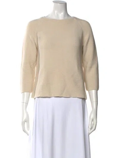 Pre-owned Weekend Max Mara Crew Neck Sweater In Neutrals