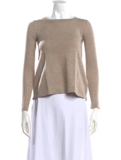 Pre-owned Weekend Max Mara Crew Neck Sweater In Neutrals