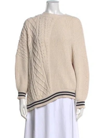 Pre-owned Weekend Max Mara Crew Neck Sweater In Neutrals
