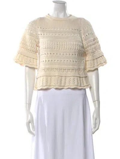 Pre-owned Weekend Max Mara Crew Neck Sweater In Neutrals