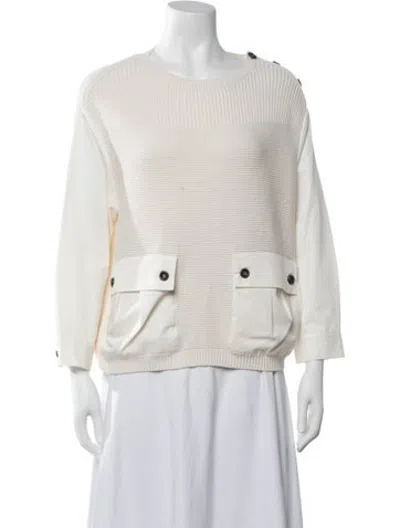 Pre-owned Weekend Max Mara Crew Neck Sweater In Neutrals