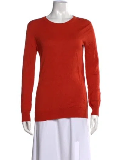 Pre-owned Weekend Max Mara Crew Neck Sweater In Orange