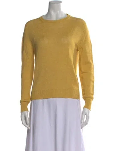 Pre-owned Weekend Max Mara Crew Neck Sweater In Yellow