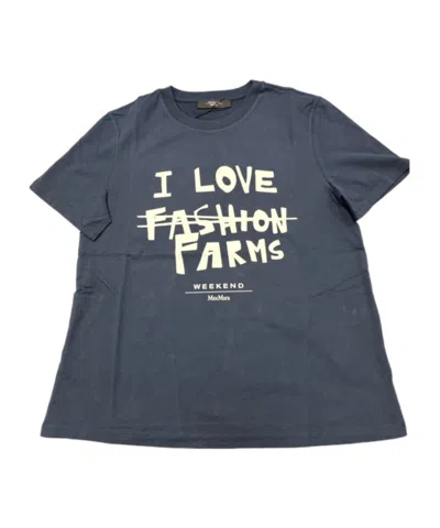 Weekend Max Mara Crew Neck T-shirt In Black
