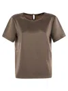 Weekend Max Mara Crew Neck T-shirt In Brown