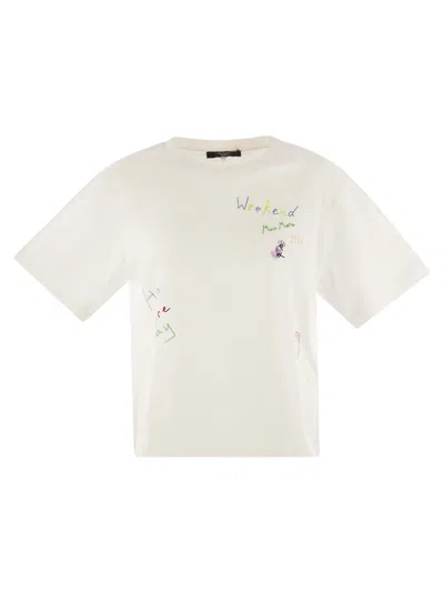 Weekend Max Mara Crew Neck T-shirt In White
