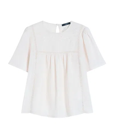 Weekend Max Mara Crew Neck Top In White