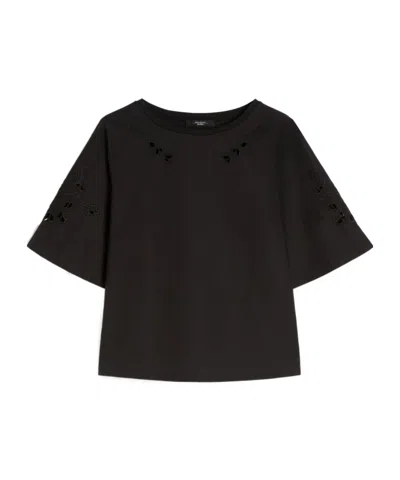 Weekend Max Mara Crew Neck T-shirt In Black