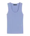 Weekend Max Mara Crew Neck Vest In Blue