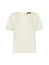 Weekend Max Mara Amburgo Crewneck T-shirt In Ecru