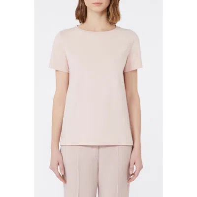 Weekend Max Mara Crewneck Jersey T-shirt In Pink