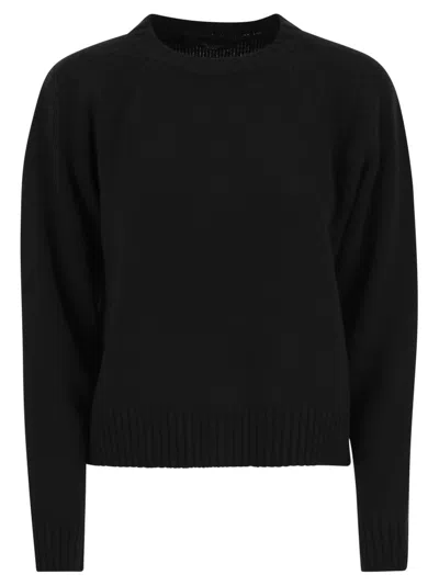 Weekend Max Mara Crewneck Knitted Jumper In Black