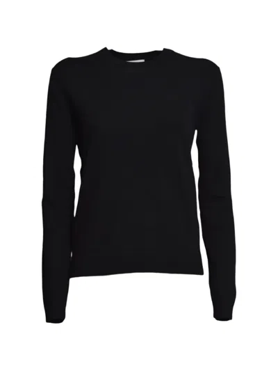 Weekend Max Mara Crew-neck Long-sleeve Sweater In Black