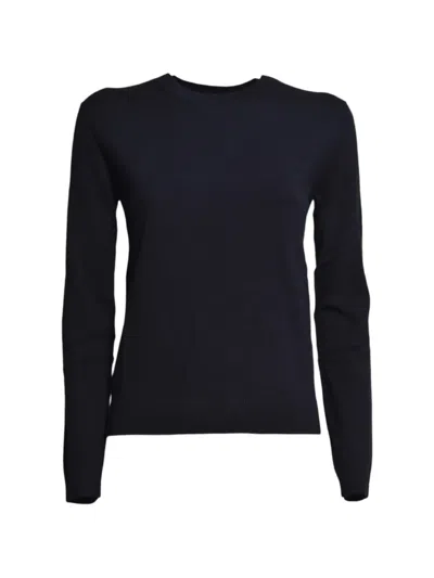 Weekend Max Mara Crew-neck Long-sleeve Sweater In Black