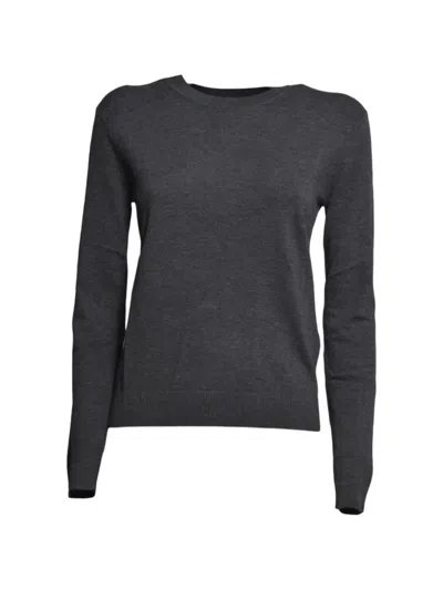 Weekend Max Mara Crew-neck Long-sleeve Sweater In Gray