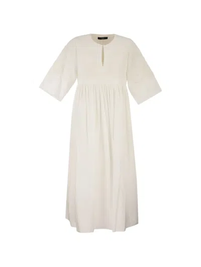 Weekend Max Mara Crew-neck Maxi Dress In Neutral
