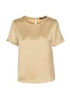 Weekend Max Mara Crewneck Short-sleeved T-shirt In Beige