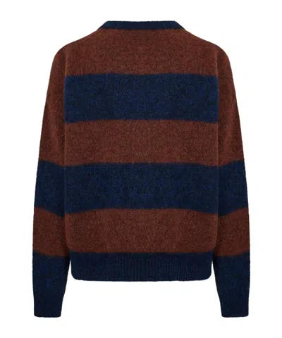 Weekend Max Mara Crew-neck Striped Knit Sweater In Multi