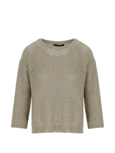 Weekend Max Mara Crew-neck Sweater In Brown
