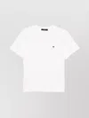 Weekend Max Mara Crewneck Top Lightweight Short Sleeves In White