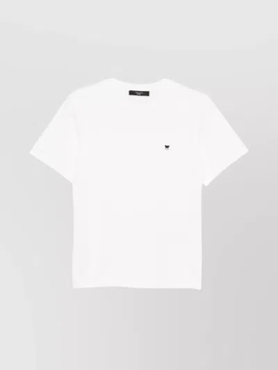 Weekend Max Mara Crewneck Top Lightweight Short Sleeves In White