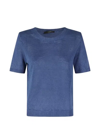 Weekend Max Mara Crew-neck T-shirt In Blue