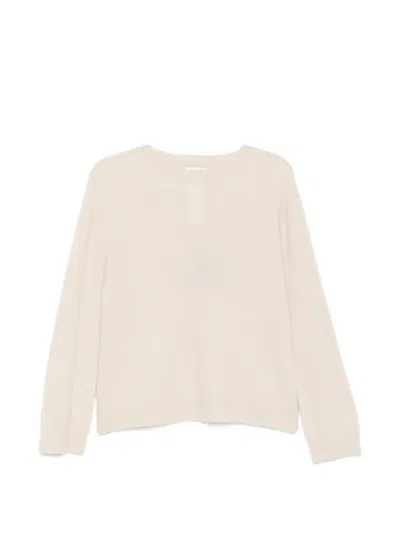 Weekend Max Mara Crew-neck Wool Sweater In Neutral