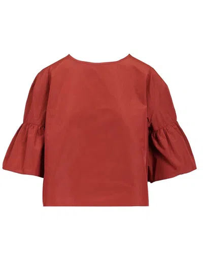 Weekend Max Mara Crop Blouse Tops Red